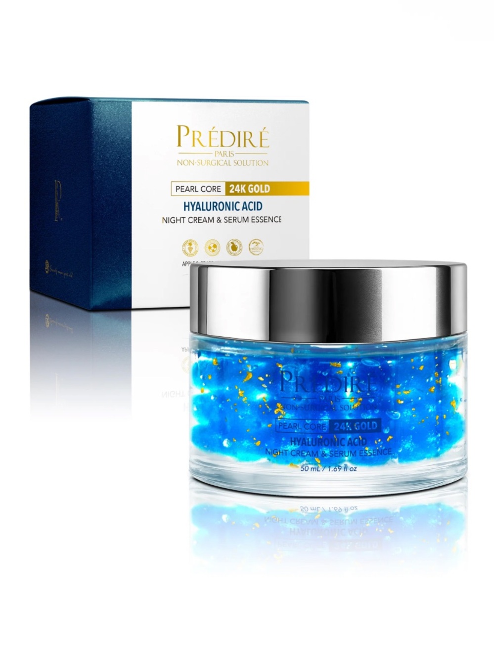 🆕 Prédiré Paris Pearl Core 24K Gold Hyaluronic Acid Night Cream & Serum Essence